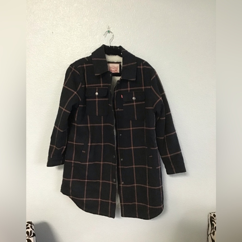 - Levi’s Sherpa Lined Shacket. NWOT